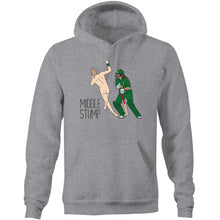 Load image into Gallery viewer, Middle Stump - Hoodie - Classic Stitch Up - Grey