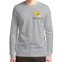 Load image into Gallery viewer, Knock On, Play On - Long Sleeve - Classic Stitch Up - Grey