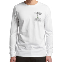 Load image into Gallery viewer, Goon of fortune Aussie Culture long sleeve t shirt white