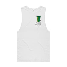 Load image into Gallery viewer, Aussie Culture Wheelie Bin Wicket Singlet white