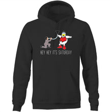 Load image into Gallery viewer, Hey Hey It&#39;s Saturday - Hoodie - Classic Stitch Up - Black
