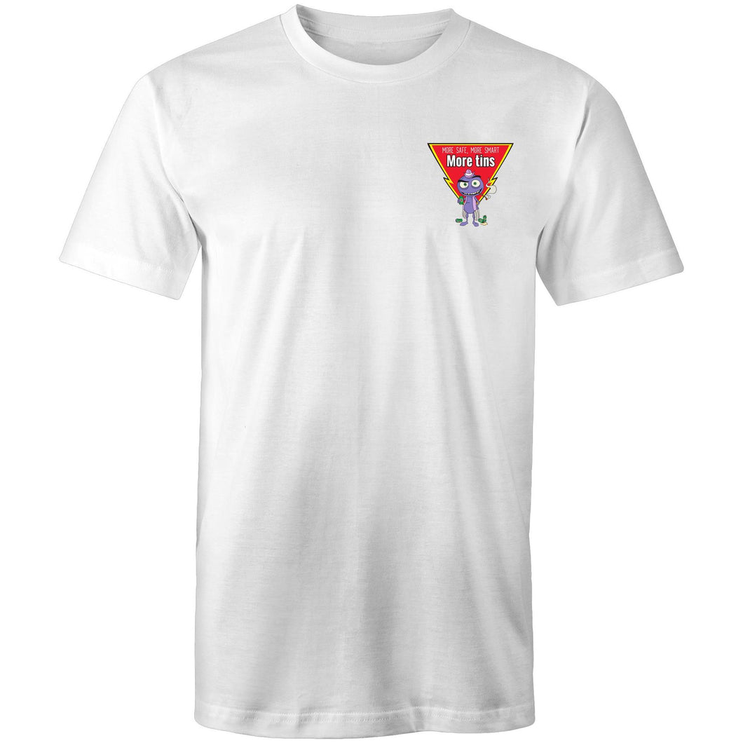 More Tins - T Shirt - Classic Stitch Up - White