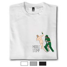 Load image into Gallery viewer, Middle Stump - T Shirt - Classic Stitch Up - Cover
