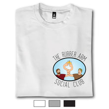 Load image into Gallery viewer, The Rubber Arm Social Club - T Shirt - Classic Stitch Up - Cover
