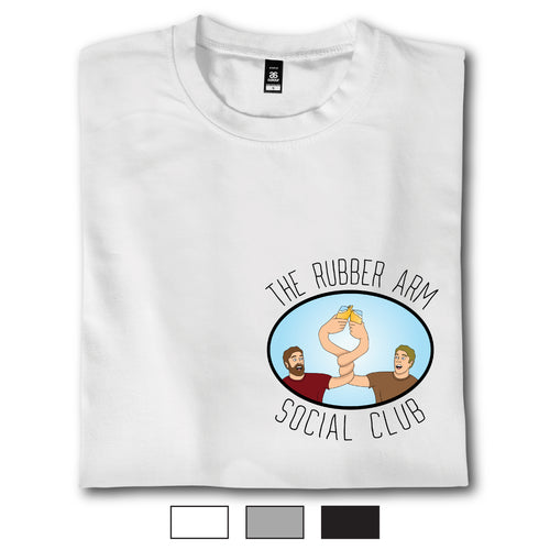 The Rubber Arm Social Club - T Shirt - Classic Stitch Up - Cover