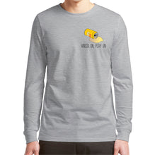 Load image into Gallery viewer, Knock On, Play On - Long Sleeve - Classic Stitch Up - Grey
