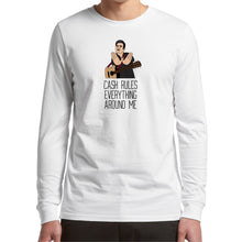Load image into Gallery viewer, Cash Rules Everything Around Me - Long Sleeve - White

