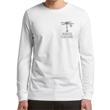 Load image into Gallery viewer, Goon of fortune Aussie Culture long sleeve t shirt white
