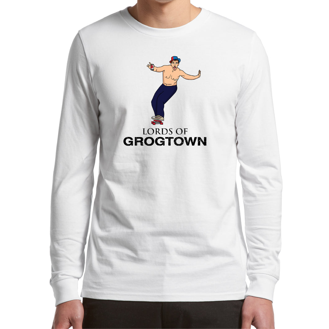 Lords of Grog Town - Long Sleeve - Classic Stitch Up - White