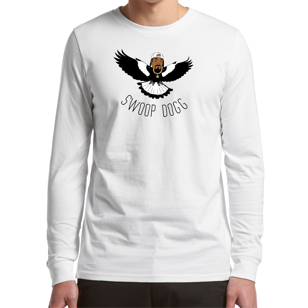 Swoop Dogg - Long Sleeve - Classic Stitch Up - White
