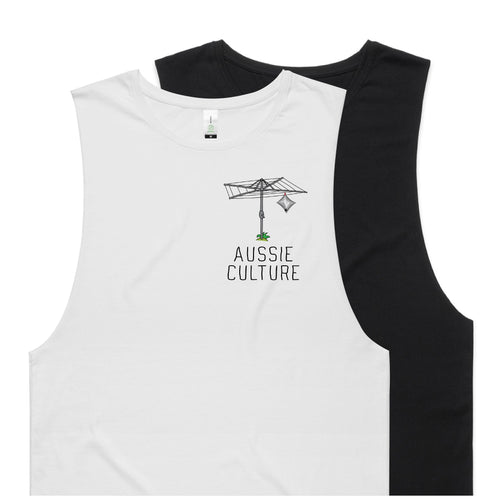 Aussie Culture Goon Of Fortune Singlet black and white
