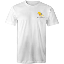 Load image into Gallery viewer, Knock On, Play On - T Shirt - Classic Stitch Up - White
